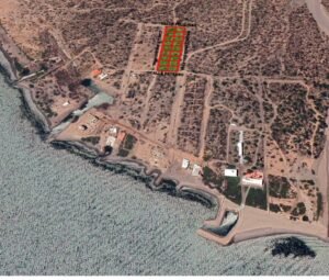 Ubicación de los lotes Manzana 13A cerca del mar